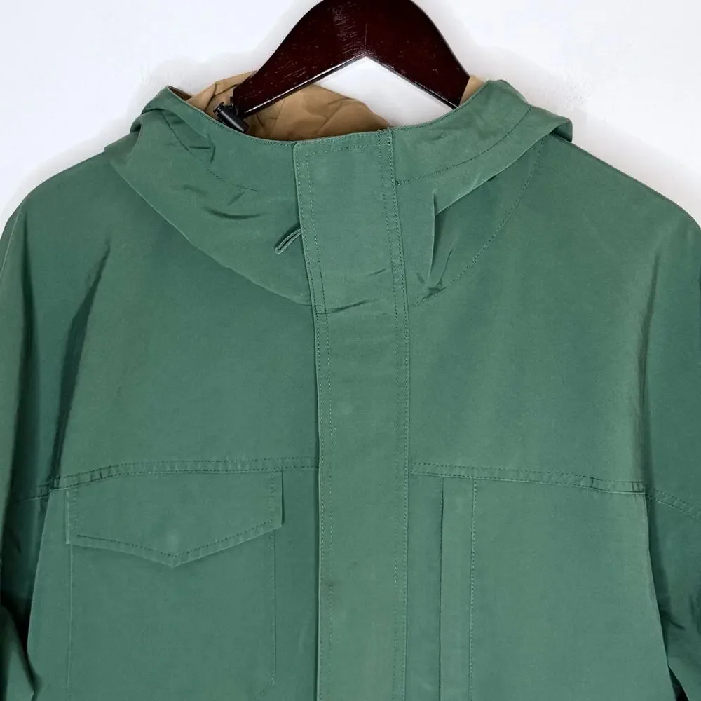 UNIQLO Hooded Utility Jacket Mens‎ XL Green Lightweight Windbreaker Outdoor